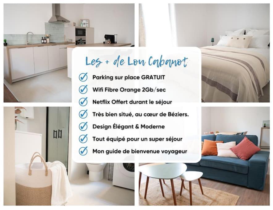 Lou Cabanot - Appartement Lumineux 3 Chambres - Parking Gratuit Béziers Buitenkant foto